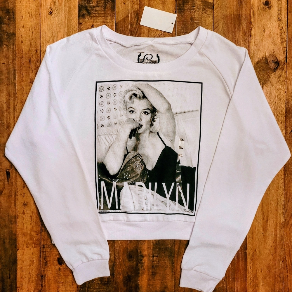 Hollywood Legends Brand Marilyn Monroe Long Sleeve Sweatshirt Women's Size M-XL